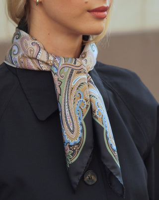 GALANTE Silkkihuivi | 70 x 70 cm | Blue Green