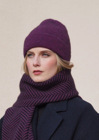 VEGA huivi | Merino-Possum | Black / Twilight