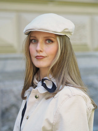 Fred Flat Cap | Linen | Taupe