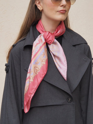 CORALLO Silkkihuivi | 90x90 | Coral