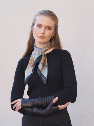 AADA Silkkihuivi | 70x70 | Steel Green