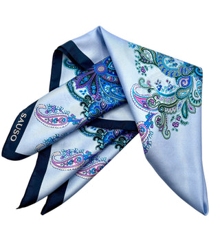 AADA Silk Scarf | 70x70 | Sky Blue