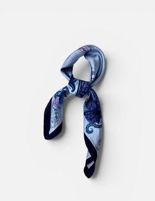 AADA Silk Scarf | 70x70 | Sky Blue