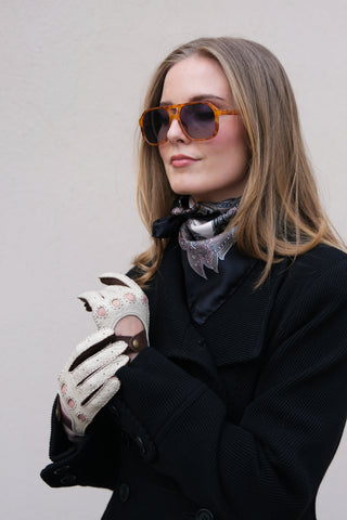 ALESSIA Seidenschal | 70x70 | Schwarz
