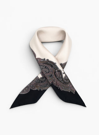 ALESSIA Silk Scarf | 70x70 | BLACK