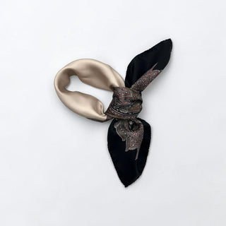 ALESSIA Silk Scarf | 70x70 | BLACK