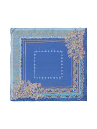 CORALLO Seidenschal | 90x90 | Ozeanblau
