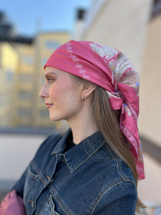 CORALLO Seidenschal | 90x90 | Koralle