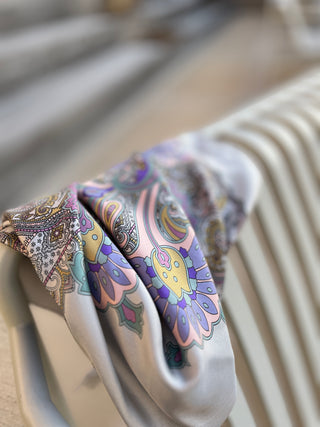 DANNA Silk Scarf | 70x70 | Pastel
