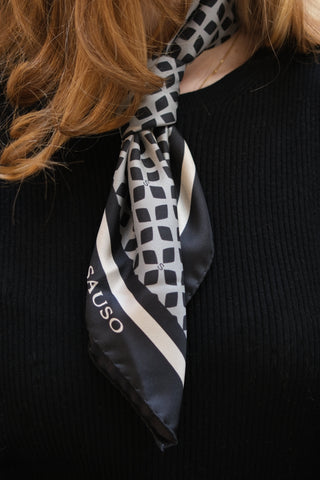 FORTUNA Silk Scarf | 70x70 | GREY