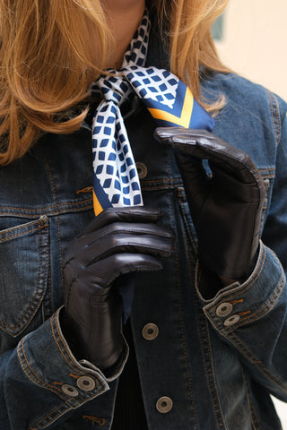 FORTUNA Silk Scarf | 70x70 | BLUE