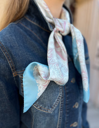 GELO Silk Scarf | 90x90 | Aqua