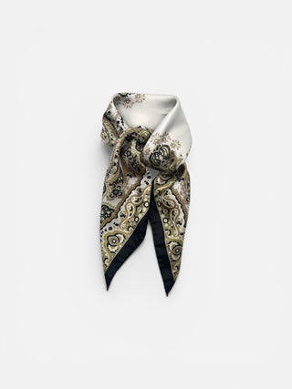 GLORIA Silk Scarf | 70x70 | BLACK