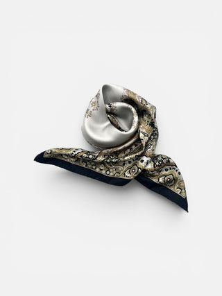 GLORIA Silk Scarf | 70x70 | BLACK