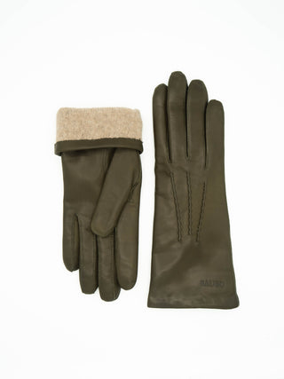 Hanne Schafnappa-Leder | Cashmere | Olive
