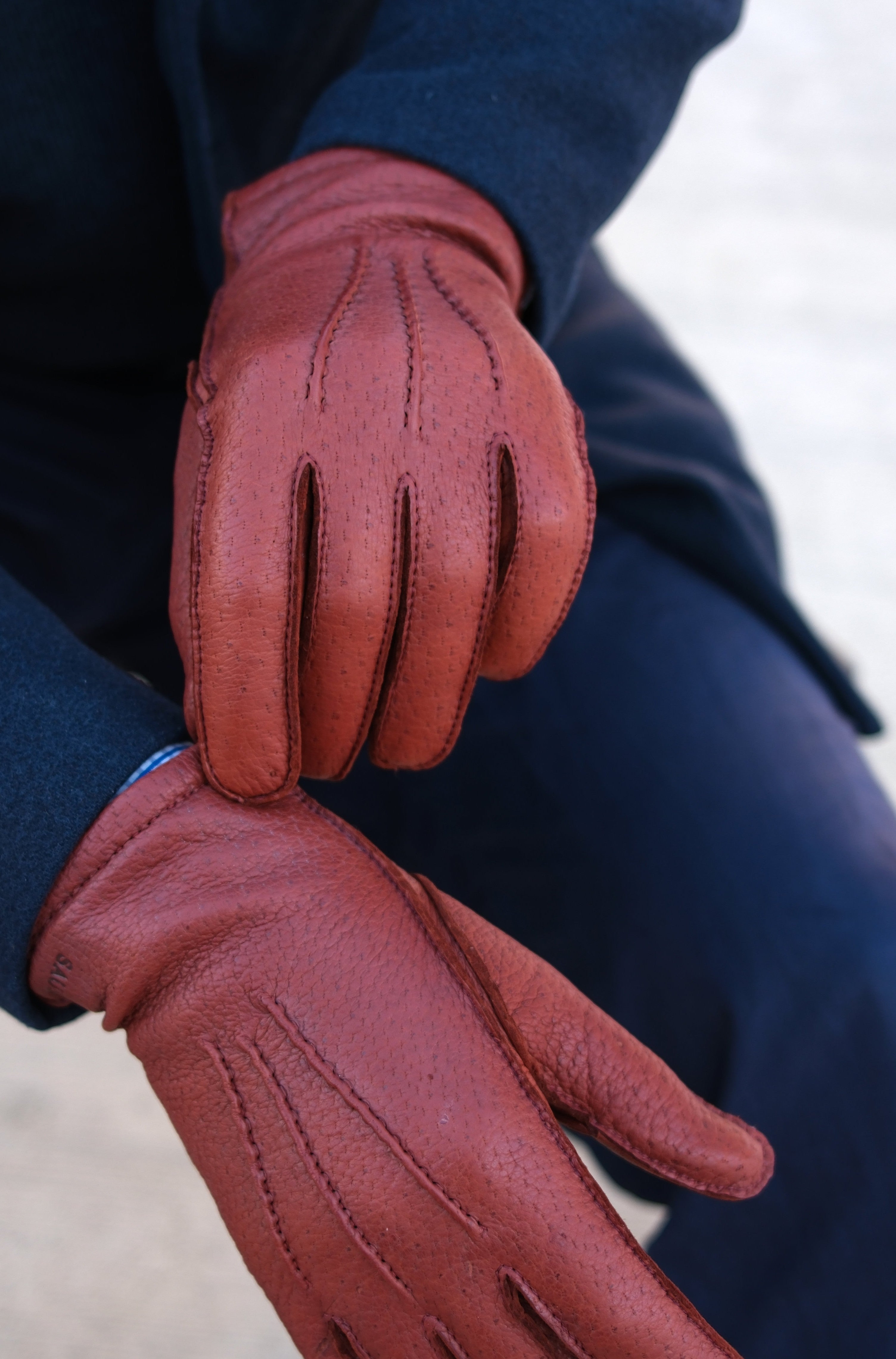 HUGO Peccary Cashmere Gloves – Terra