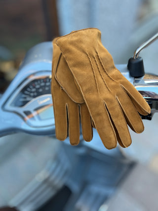 ISAC Gefütterte Lederhandschuhe Herren – Cognac