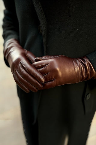 LAINA Langfingerig | Hairsheep | Kaschmir | Castagna