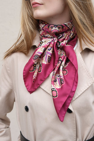 LODE Silk scarf | 90x90 | Magenta