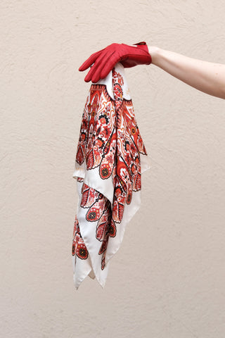 LODE Silk scarf | 90x90 | Red-Gold