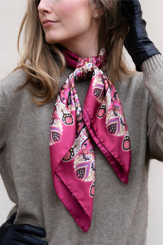 LODE Silk scarf | 90x90 | Magenta