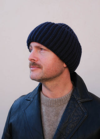 LUOTO | Fisherman's Style Beanie | Merino | NAVY