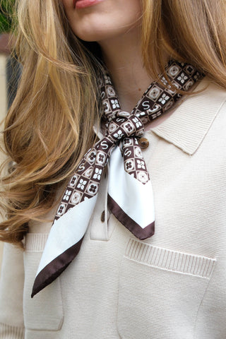 MISTICO Silk Scarf | 70x70 | Chocolate