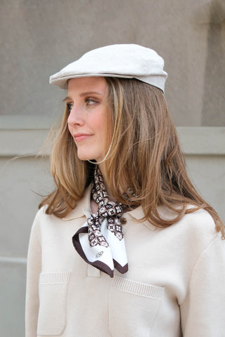 PATRIK | Flat cap | Linen | Cotton Lining | Beige