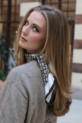 MISTICO Silk Scarf | 70x70 | Chocolate