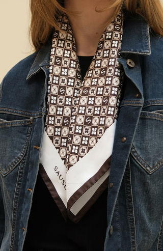 MISTICO Silk Scarf | 70x70 | Chocolate
