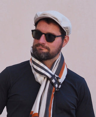 PATRIK | Flat cap | Linen | Cotton Lining | Beige