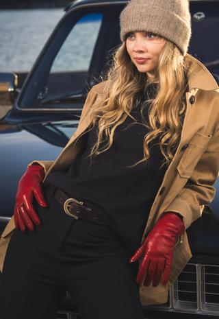 RENATA Nahkavyö | Kasviparkittu Nauta | Dark Brown / Gold