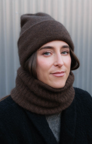 SISU | Schlauchschal | Merino-Possum | Tabak