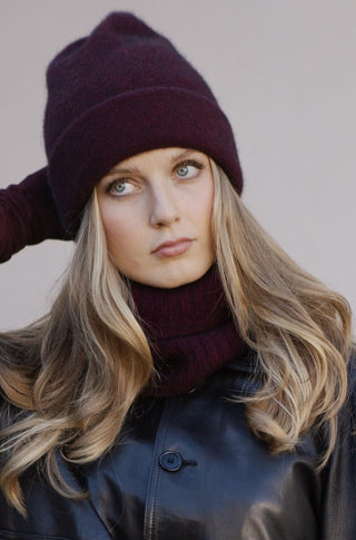 SAANA Mütze | Merino-Possum | Port