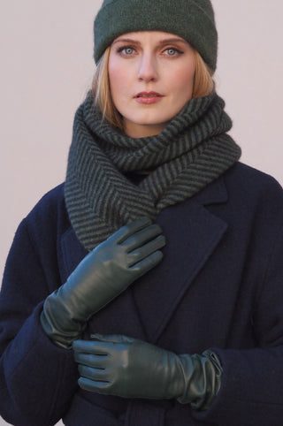 VEGA Schal | Merino-Possum | Anthrazit / Dschungel