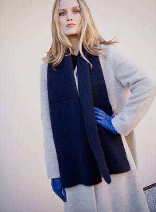 VEGA huivi | Merino-Possum | Black / Maritime