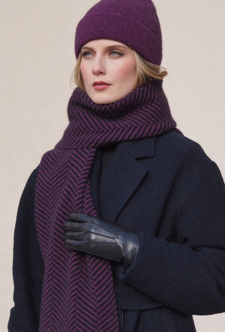 VEGA scarf | Merino-Possum | Black / Twilight