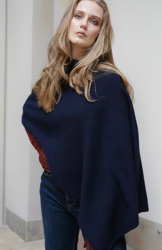 VUONO Scarf Poncho | Merino-Possum | Maritime